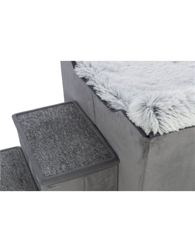 Culcus Harvey Cu Trepte, 154x60x60 cm, Gri/Alb/Negru, 38042	