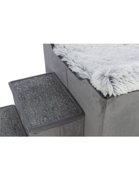 Culcus Harvey Cu Trepte, 154x60x60 cm, Gri/Alb/Negru, 38042	