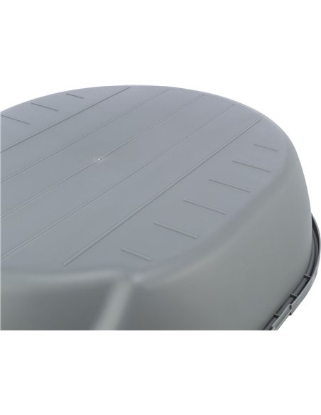 Litiera Simao, Cu Rama Inalta, 48 x 30 x 58 cm, Gri, 40220