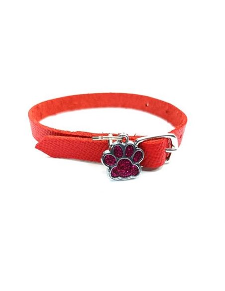 Zgarda Piele Naturala, cu Breloc, 10 mm x 30 cm, Diverse Culori