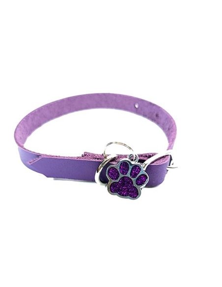 Zgarda Piele Naturala, cu Breloc, 10 mm x 30 cm, Diverse Culori