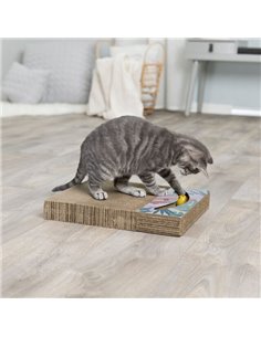 Carton de Zgariat, cu Doua Mingi si Catnip, 38 x 5 x 30 cm, Multicolor, 48006 2