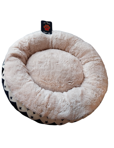 Cos Rotund pentru Caini, 45 x 12 cm, Bej/Negru 409.40