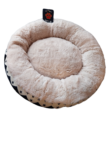 Cos Rotund pentru Caini, 45 x 12 cm, Bej/Negru 409.40