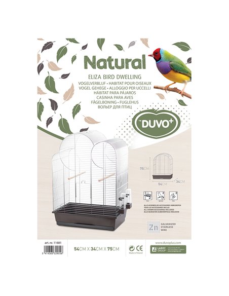 Colivie Zincata Eliza, 54 x 34 x 75 cm, Maro, 11681