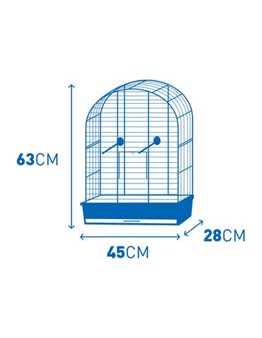 Colivie Sonia, 45x28x63 cm, Alb, 493/135