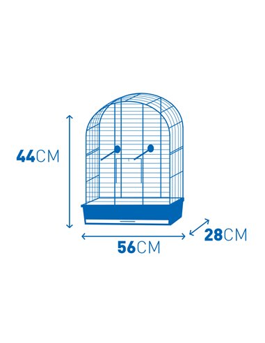 Colivie Beta, 56.5x28x44.5 cm, Gri/Negru, 493/120