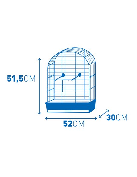 Colivie Iza 2, 51x30x60.5 cm, Alb, 493/115
