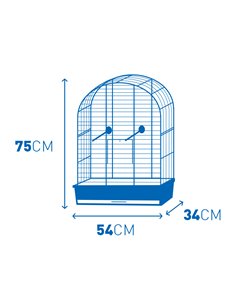Colivie Eliza, 54x34x75cm, Alb, 493/100 2