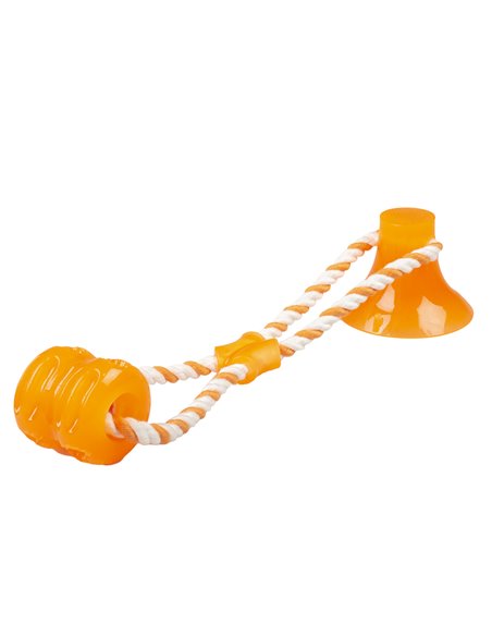 Jucarie Pentru Caini, Tug'n Chew Cu Ventuza, 40 x 10.3 x 10.3 cm, Portocalie,12425