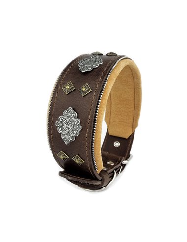 (-5%) Zgarda Aztec, Piele Naturala, M, Maro, AZ2MBR1 