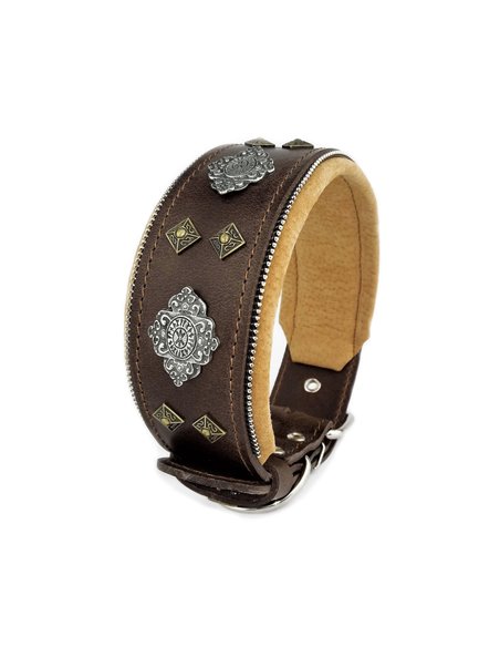 (-5%) Zgarda Aztec, Piele Naturala, M, Maro, AZ2MBR1 