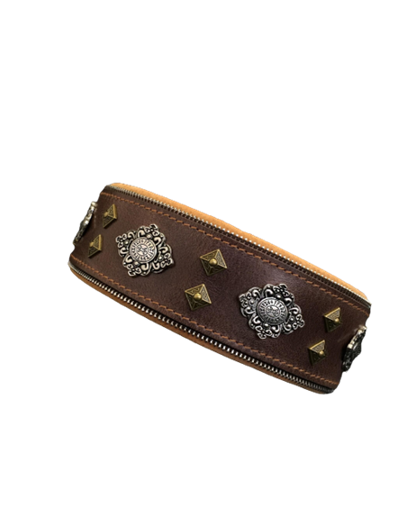 (-5%) Zgarda Aztec, Piele Naturala, M, Maro, AZ2MBR1 