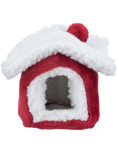 Culcus-Casuta Pentru Rozatoare, Xmas, 15 x 12 x 15 cm, Rosu/Alb, 92651 2