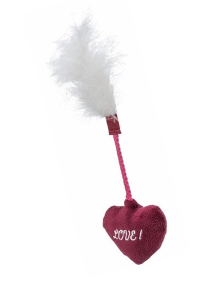 Jucarie Pentru Pisici, Valentine's, Inima Cu Pene, Plus, 20 cm, 9935262