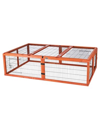 Tarc Exterior Cu Capac Pentru Rozatoare, 174x48x109 cm, Maro, 62282