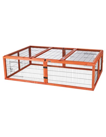 Tarc Exterior Cu Capac Pentru Rozatoare, 174x48x109 cm, Maro, 62282