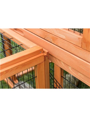 Tarc Exterior Cu Capac Pentru Rozatoare, 174x48x109 cm, Maro, 62282