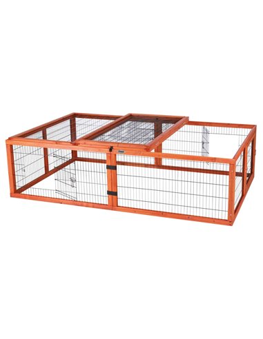 Tarc Exterior Cu Capac Pentru Rozatoare, 174x48x109 cm, Maro, 62282