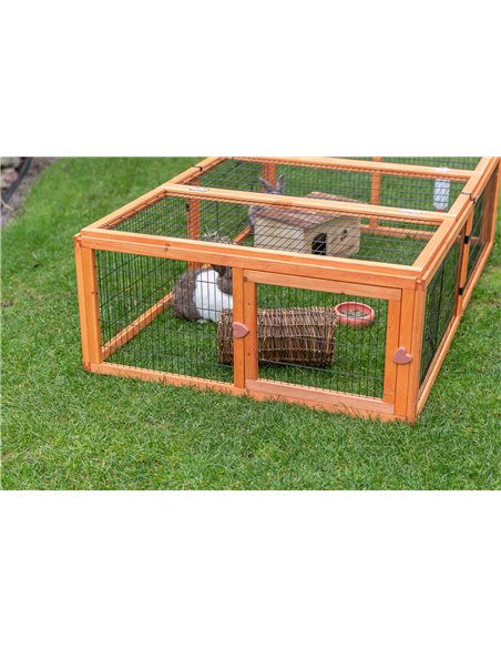 Tarc Exterior Cu Capac Pentru Rozatoare, 174x48x109 cm, Maro, 62282