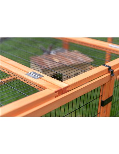 Tarc Exterior Cu Capac Pentru Rozatoare, 174x48x109 cm, Maro, 62282