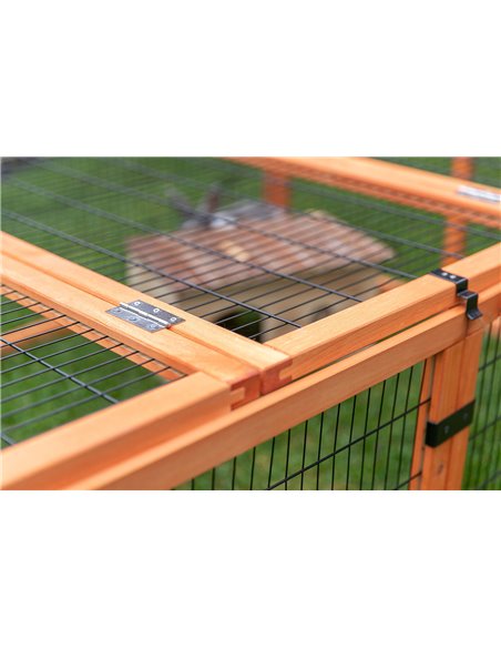 Tarc Exterior Cu Capac Pentru Rozatoare, 174x48x109 cm, Maro, 62282