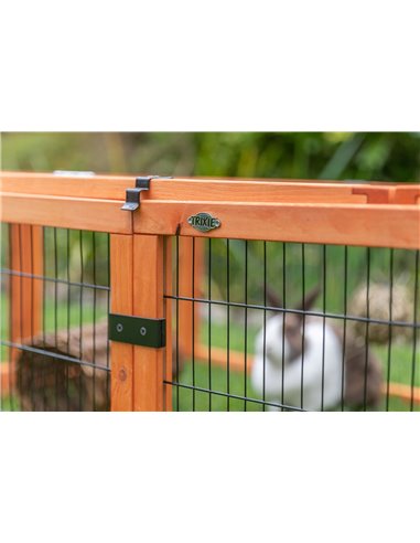 Tarc Exterior Cu Capac Pentru Rozatoare, 174x48x109 cm, Maro, 62282