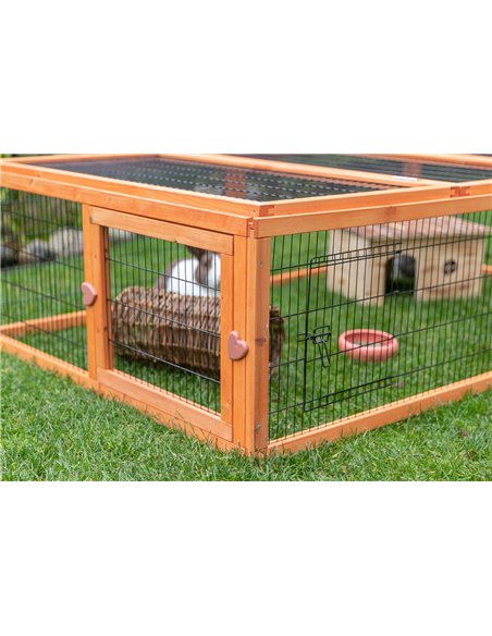 Tarc Exterior Cu Capac Pentru Rozatoare, 174x48x109 cm, Maro, 62282