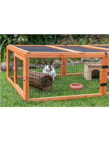 Tarc Exterior Cu Capac Pentru Rozatoare, 174x48x109 cm, Maro, 62282