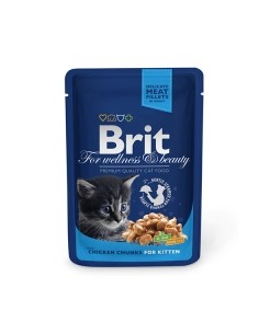Brit Premium Cat Junior cu Pui, Plic 24X100 g