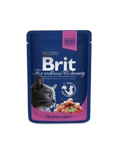 Brit Premium Cat cu Somon si Pastrav Plic 24X100 g