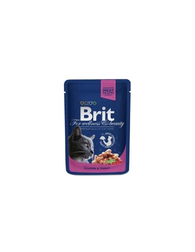 Brit Premium Cat cu Somon si Pastrav Plic 24X100 g