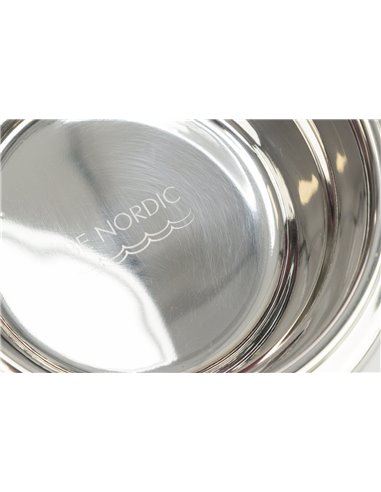 Set 2 Castroane Inox Cu Suport Lemn MDF, Be Nordic, 2x0.9 l/17 cm/44x21x14 cm, Alb, 24836