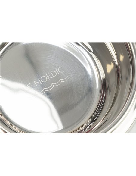 Set 2 Castroane Inox Cu Suport Lemn MDF, Be Nordic, 2x0.9 l/17 cm/44x21x14 cm, Alb, 24836
