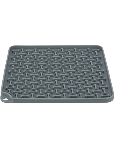 Farfurie Pentru Hranire Lenta, Lickâ€™n'Snack, Silicon, 20x20 cm, Gri, 34983