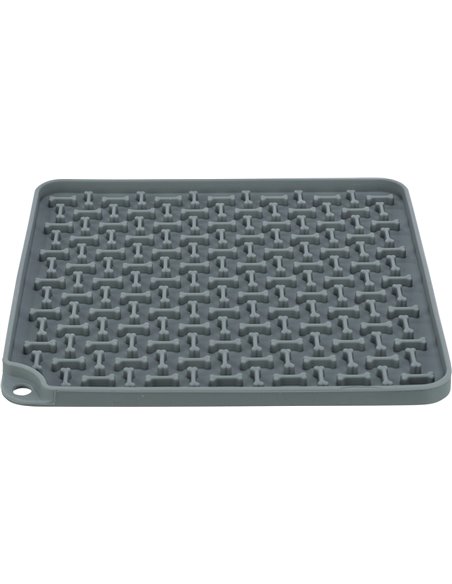 Farfurie Pentru Hranire Lenta, Lickâ€™n'Snack, Silicon, 20x20 cm, Gri, 34983