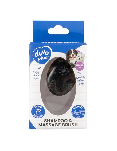 Perie Pentru Samponare Si Masaj, Silicon, 11.5x7.5x6cm, L13529