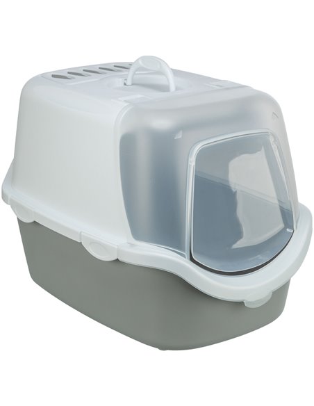 Litiera Vico Open Top, Cu Capac Si Lopatica, 40x40x56 cm, Gri Deschis/Alb, 40343