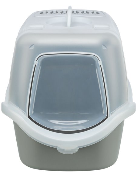 Litiera Vico Open Top, Cu Capac Si Lopatica, 40x40x56 cm, Gri Deschis/Alb, 40343