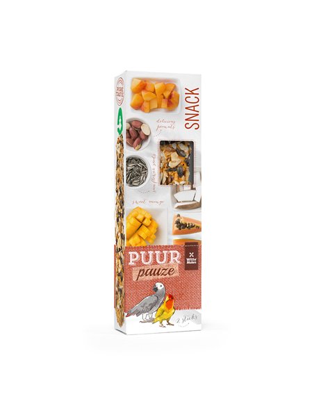 Batoane De Seminte Pentru Papagali, Puur Gourmet, Cu Fructe Si Nuci, 2 buc/ 140 g, L654889