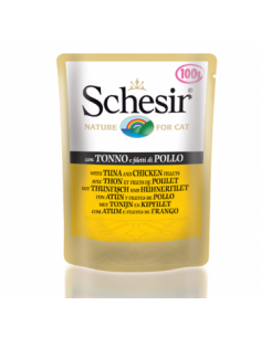 Schesir Cat Plic 100 g, cu Ton si Pui