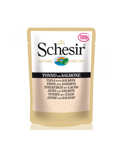 Schesir Cat Plic 100 g, cu Ton si Somon