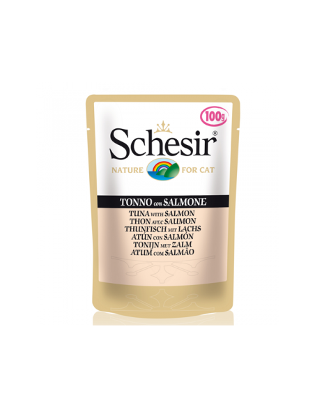 Schesir Cat Plic 100 g, cu Ton si Somon
