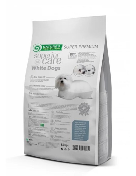 Natures Protection Superior Care, White Dogs Adult, Peste Alb, 1,5 Kg