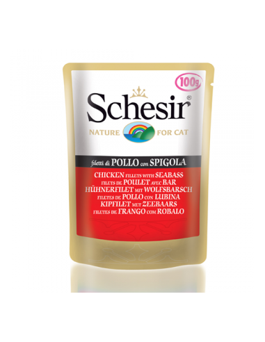 Schesir Cat Plic 100 g, cu Pui si Biban