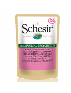 Schesir Cat Plic 100 g, cu Pui si Sunca