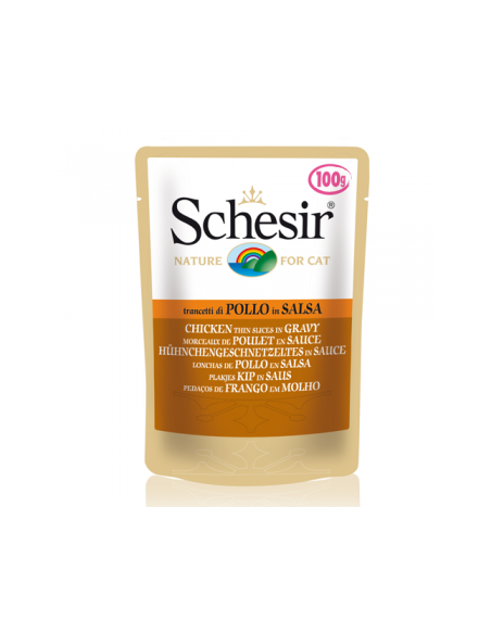 Schesir Cat plic 100 g, cu Pui in Salsa