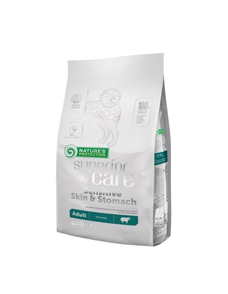 Natures Protection Superior Care, Sensitive Sikn&Stomach Adult Dogs Toate Rasele cu Miel, 2 x 1.5 Kg