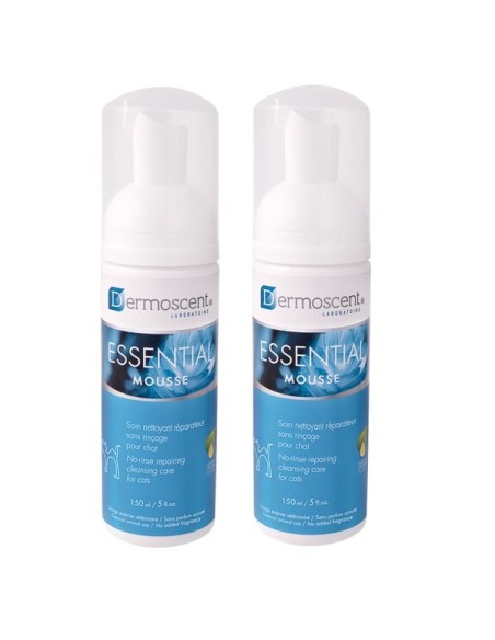 Dermoscent Essential Mousse Pisici, 2 x 150 ml