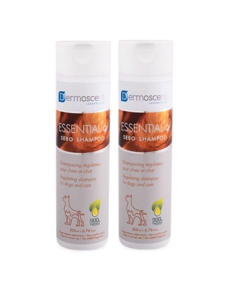 Dermoscent Essential 6 Sebo sampon pentru caini si pisici, 2 x 200 ml